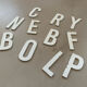 Set of 11 small old sign letters