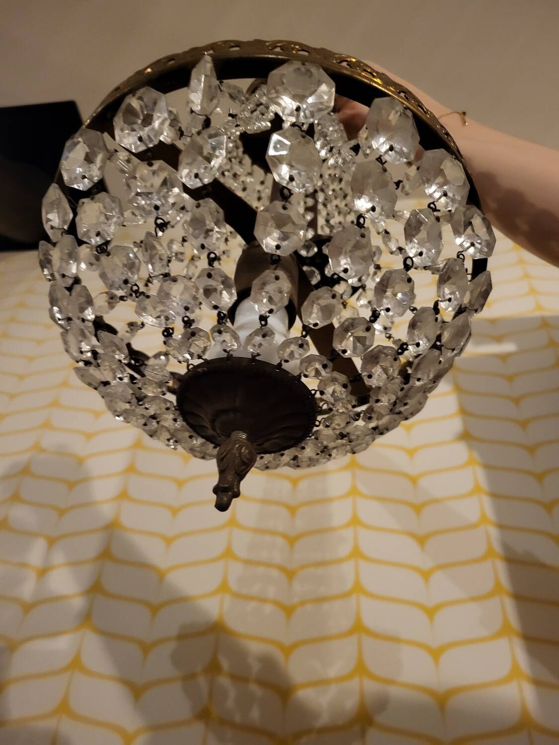 Hot air balloon chandelier with tassels