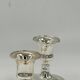 Set of 3 vintage silver-plated candle holders