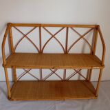 Rattan and wicker shelf