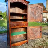Armoire 19 ème en noyer 2 portes 2 tiroirs