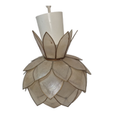 Lotus flower in mother-of-pearl from 1970 pendant light