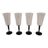 80s chic decorative champagne flutes