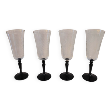 80s chic decorative champagne flutes