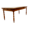 Extended farmhouse table in solid cherry nineteenth century