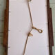 Rare striped Art Deco antique wooden mirror