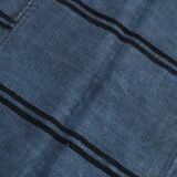 Blue & Black Striped Kilim Rug, 163x237Cm