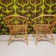 Garden lounge set in vintage bamboo rattan 1960