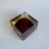 Sommerso Murano Glass Ashtray by Flavio Poli