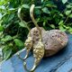 2 lion coat hooks in solid brass Art Nouveau
