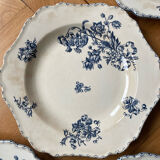 Blue flowered ironstone deep plates from Saxony