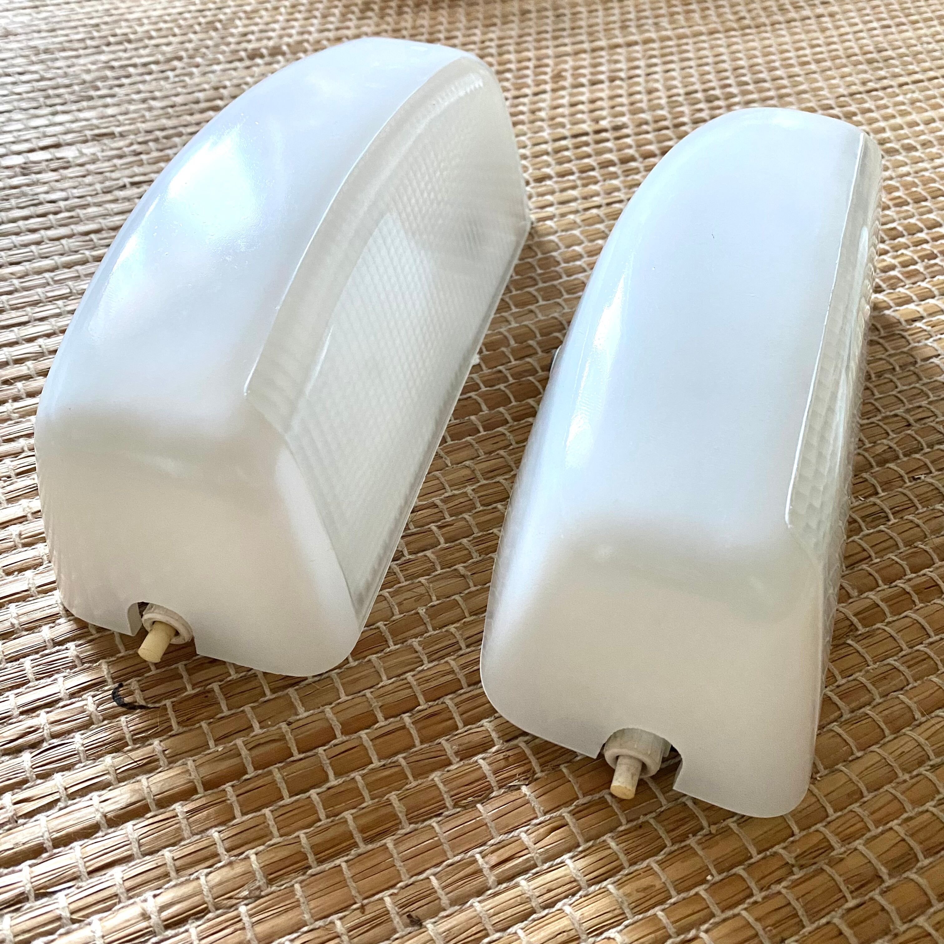 Holophane wall lamps and opaline glass 60s