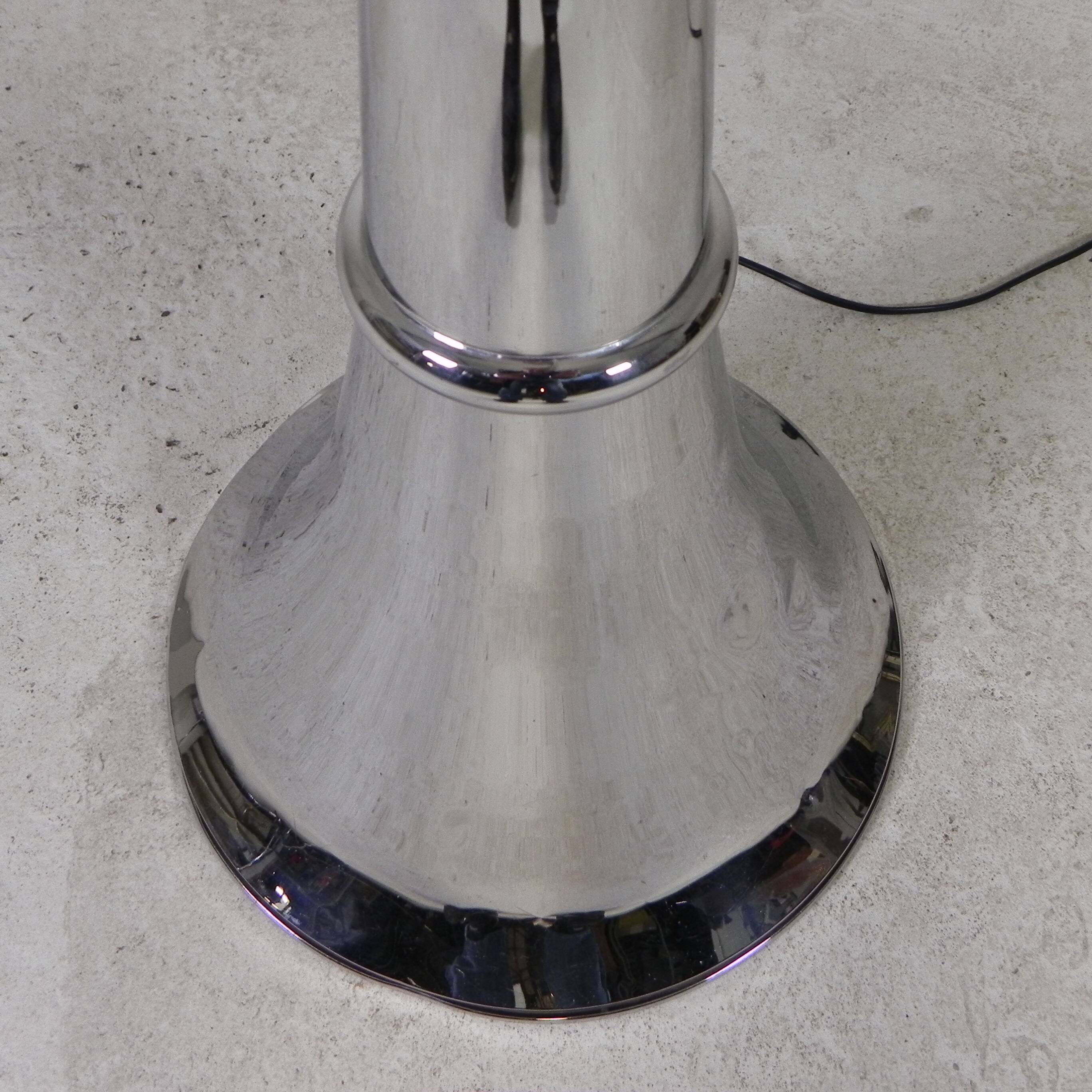 Standing chrome lamp in Art Deco style, Jules Dewaele Brussels, 1950