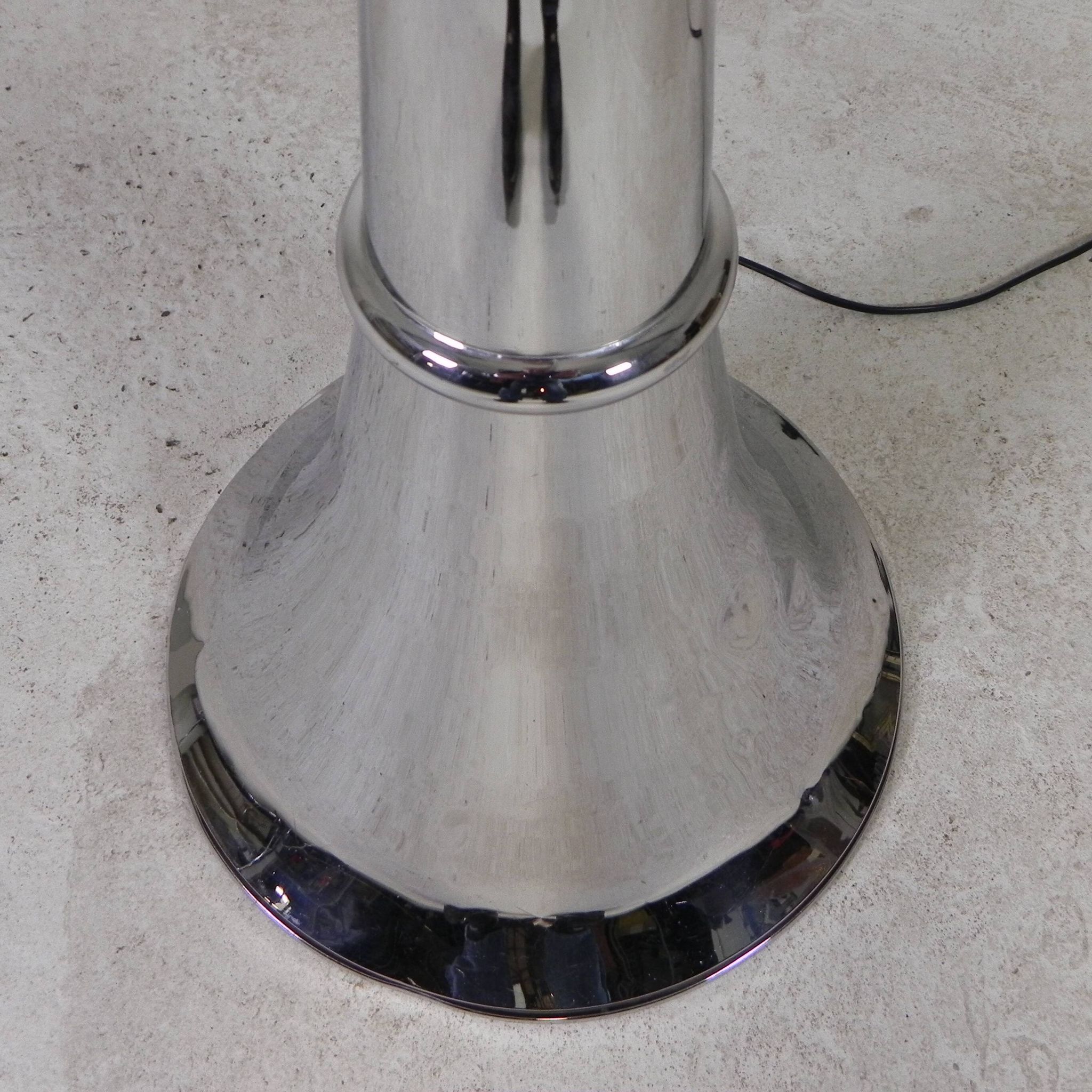 Standing chrome lamp in Art Deco style, Jules Dewaele Brussels, 1950