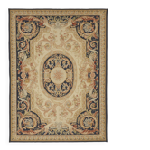 Handmade European Vintage Aubusson Kilim 272 cm x 368 cm