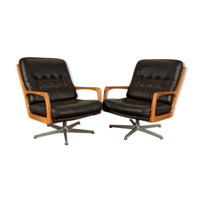 Paire de fauteuils designer Eugen Schmidt Soloform années 1960