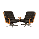 Paire de fauteuils designer Eugen Schmidt Soloform années 1960