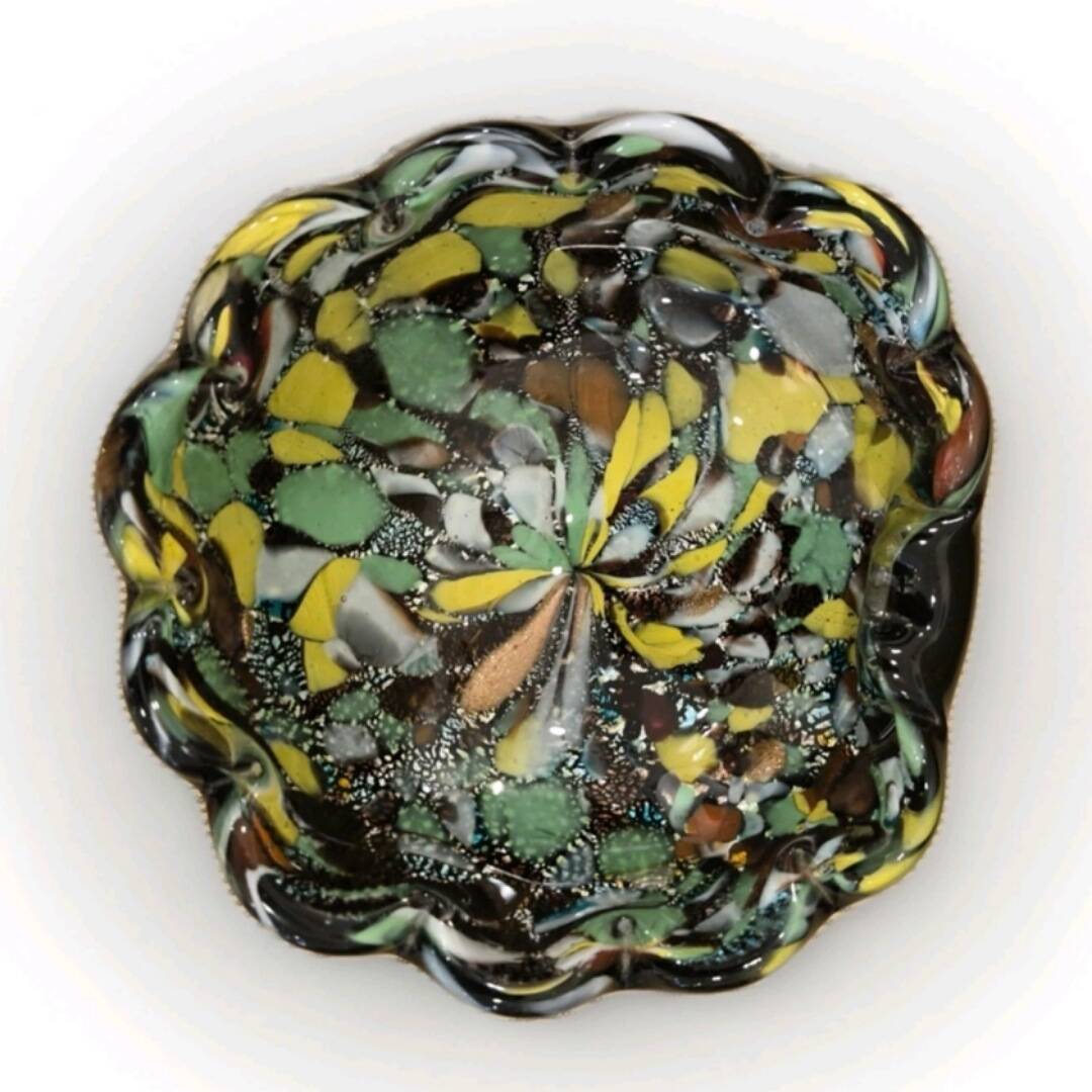 Vintage multicoloured Murano ashtray