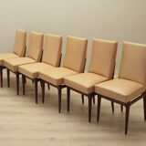 Set of six mahogany chairs, Italian design, 1960s, production: Italy