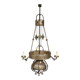 Antique medieval wrought iron chandelier from a German castle.