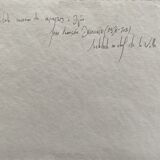 Watercolor painting "the wooded village" by jean-francois devaliere (1926-2021)