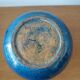 Primavera ball vase in blue ceramic with plant frieze 1920 1930
