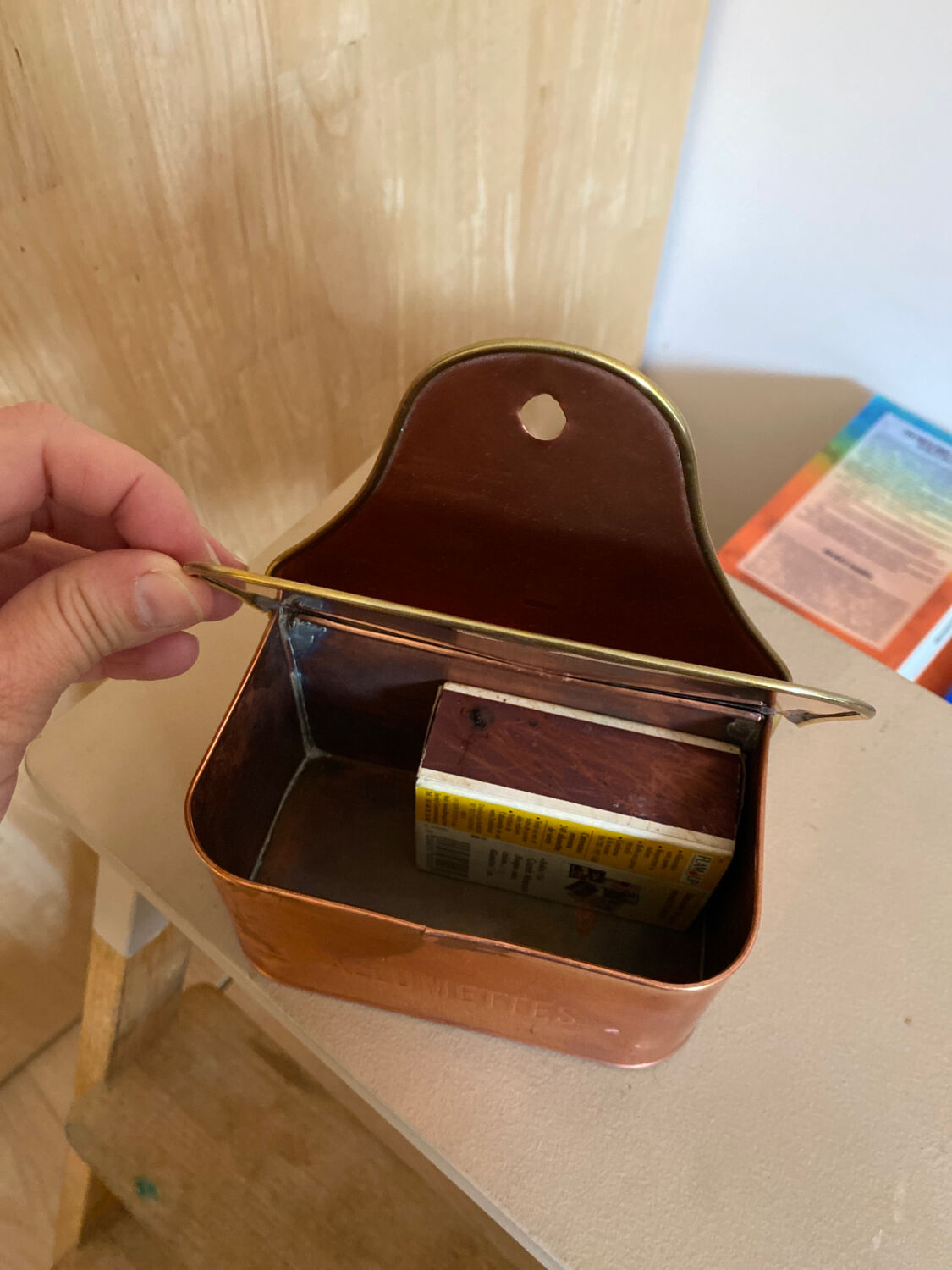 Copper matchbox