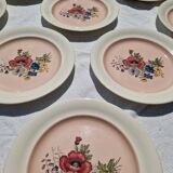 9 assiettes plates en porcelaine villeroy et boch modele 1584 25 cm