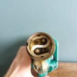 Emerald green mermaid ceramic table lamp