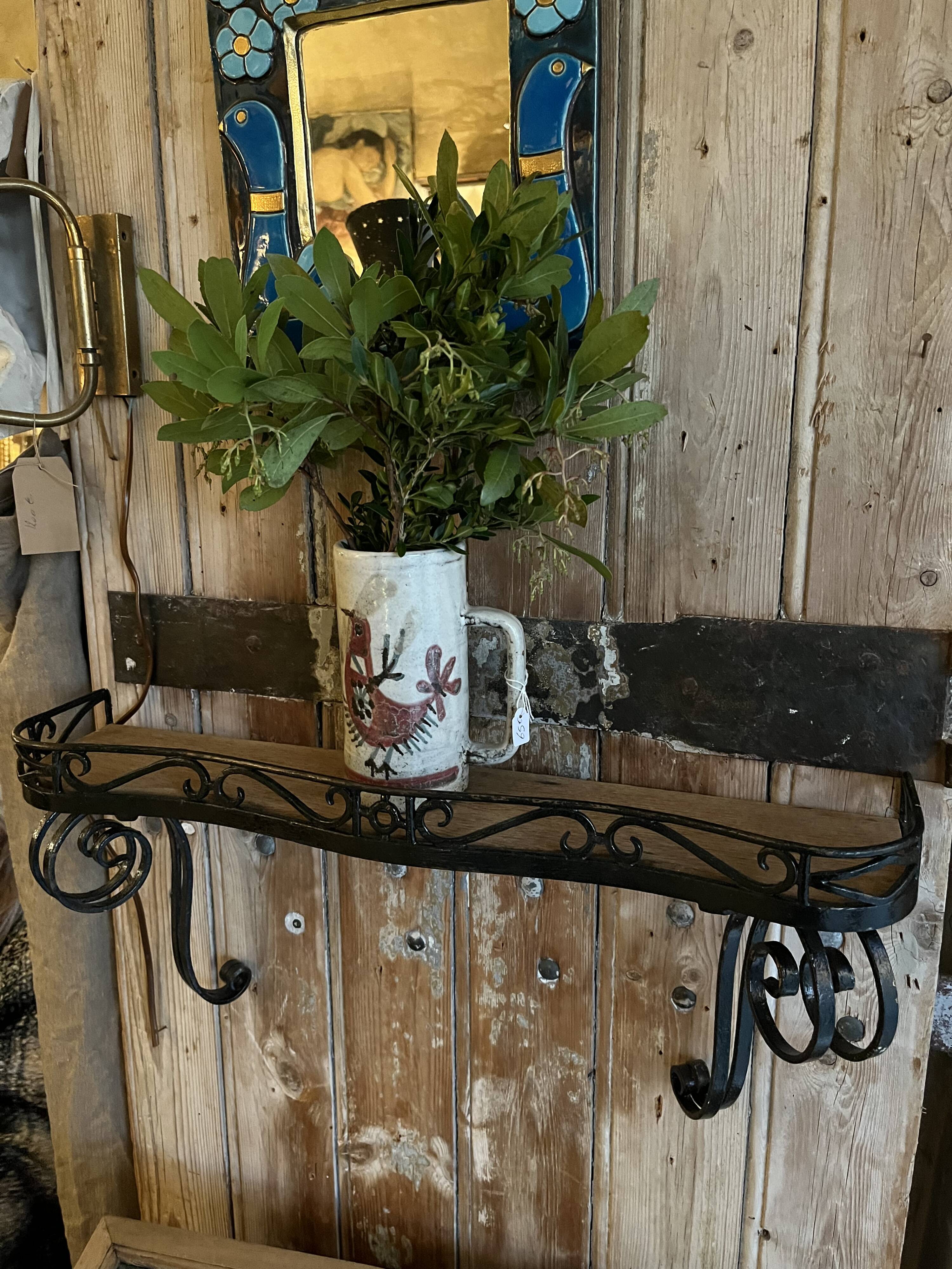 Wrought iron shelf
