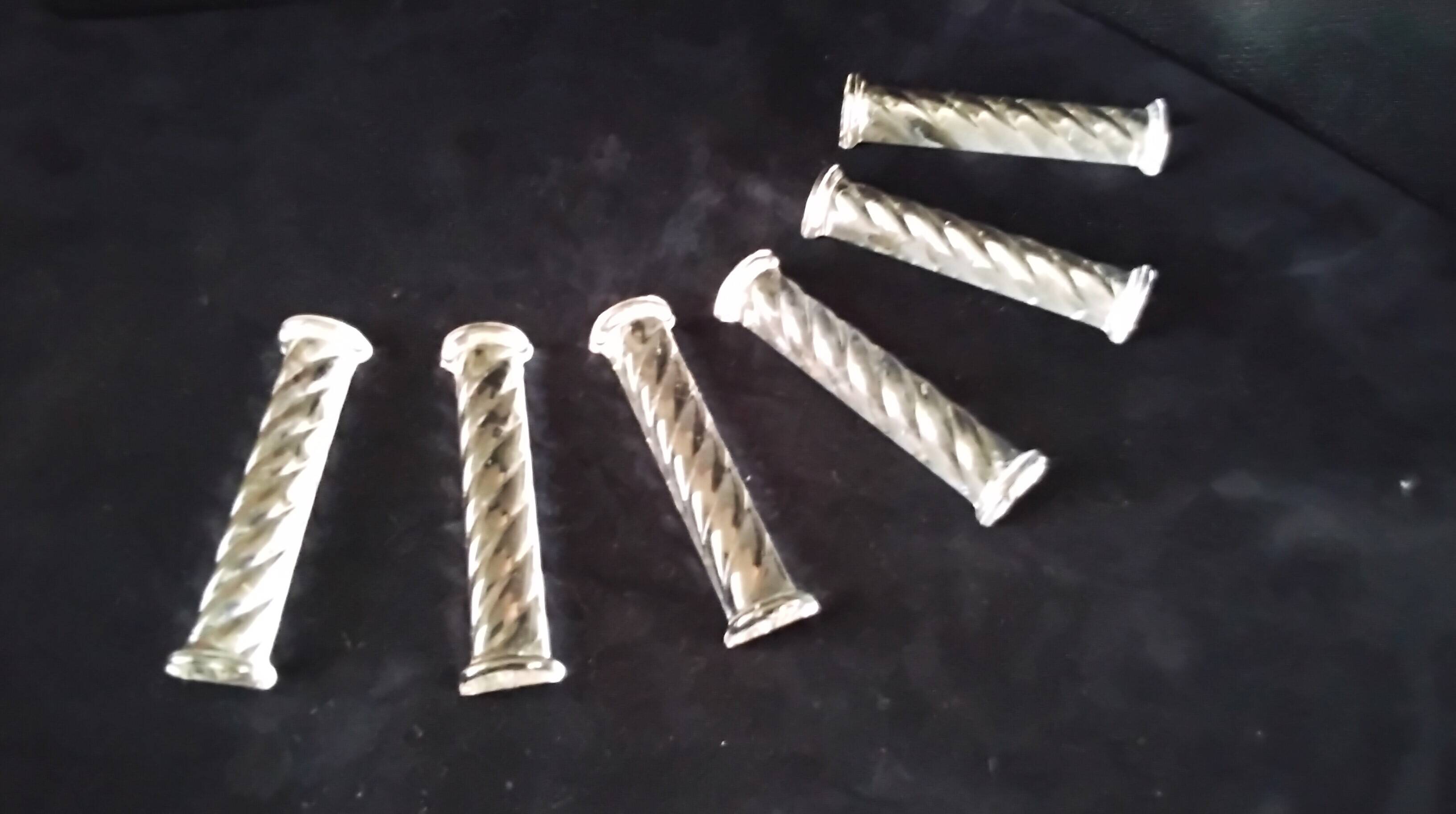 Set of 6 Hungarian crystal knife rests