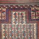 Tapis de prière baloutche antique fait main, années 1880