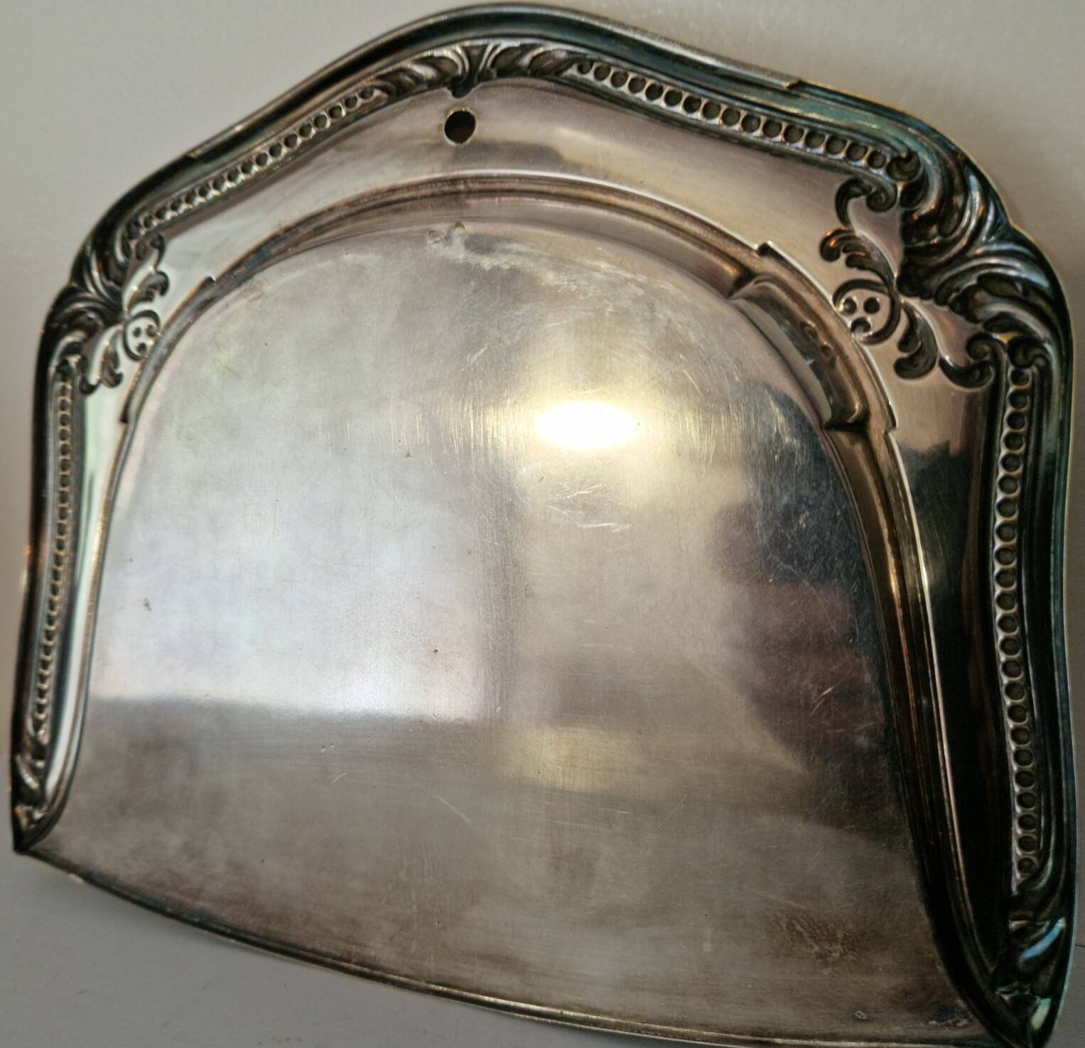 I031 Antique silver-plated crumb scoop – Louis XV style, circa 1900