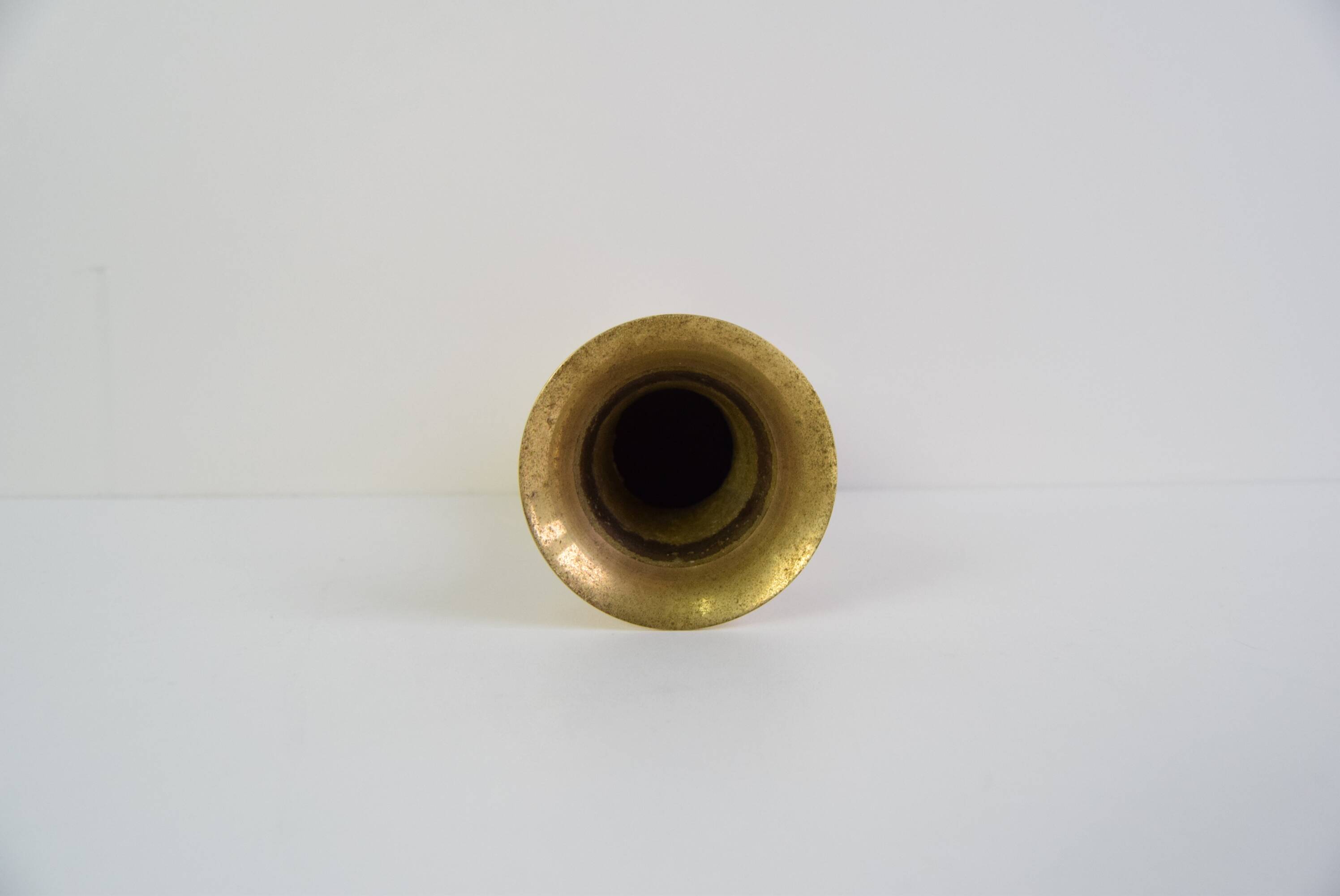 Vintage brass vase, India, 1960's.