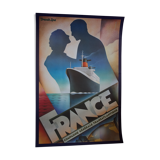 Poster French Line - Paquebot France - Transatlantic General Company - Original - Signed