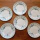 Set of 6 iron earth dessert plates Choisy le Roi model Cyclamen