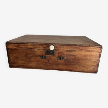 wooden suitcase