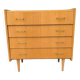 Commode pied compas en chêne blond 1960
