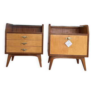 Paire de chevets 1960 en teck