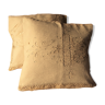 Beige linen cushion