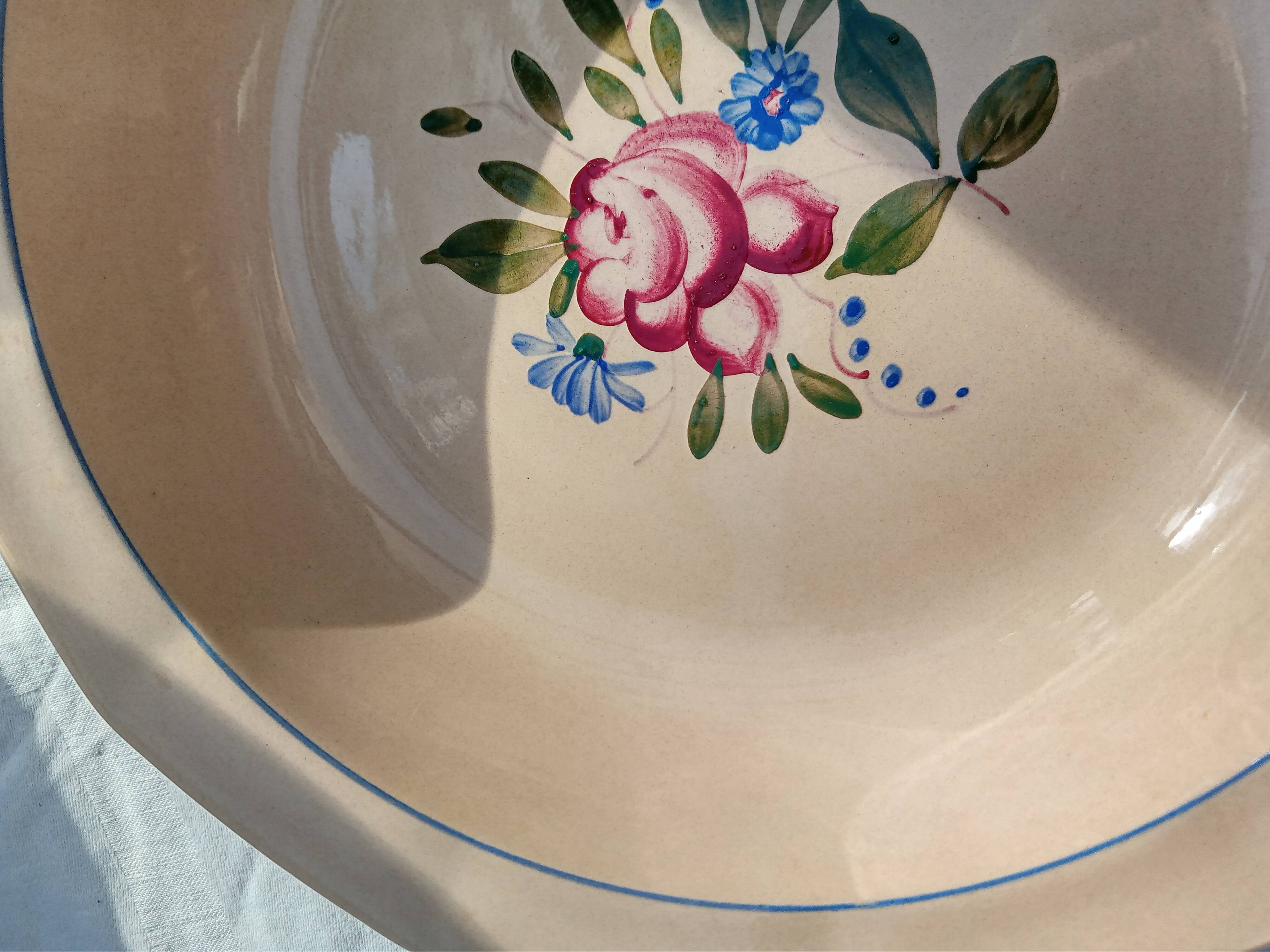 Ensemble de 3 plats et saucière Digoin