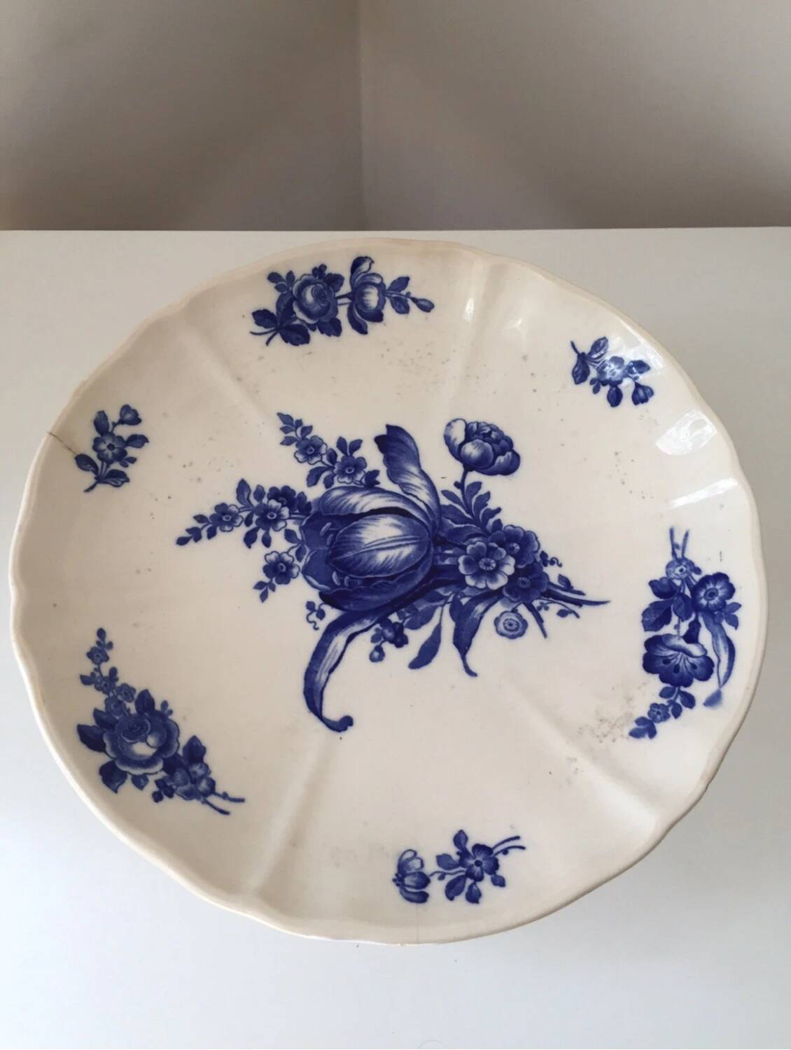 Ancienne coupe sur pied, compotier en terre de fer Villeroy & Boch