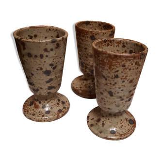 Set of 3 mazagran sandstone cups