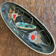 Obongue table dish decorative service 50s Quimper Le Pemp Bastian