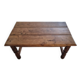 Table de salon vintage bois massif.