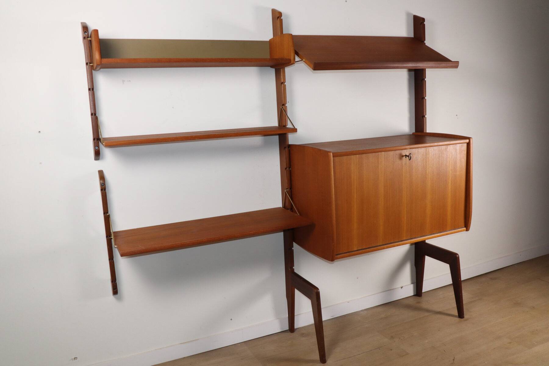 Modular Scandinavian wall library – Blindheim Møbelfabrik – 1960