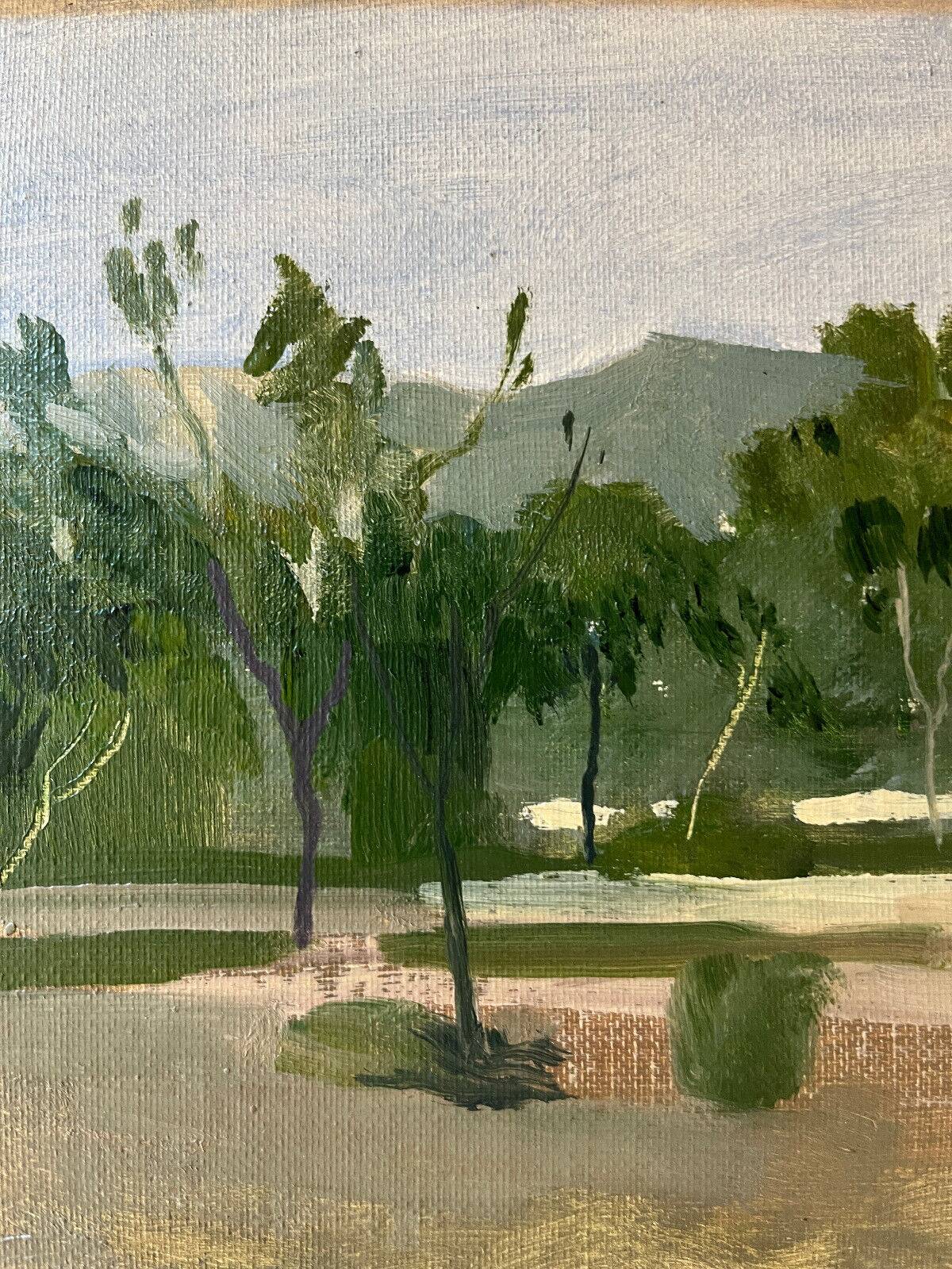 Painting HST/P Pierre Dominique GIESS (1943-2011) "Torre Lodones" Spain