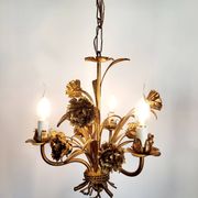 Hollywood Regency Roses kroonluchter, Verguld, Drie Armen, Italie