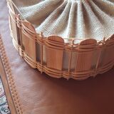 70s suspension in rattan and Scandinavian style fabrics