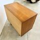 Commode scandinave 3 tiroirs en chêne, boutons noirs — années 60